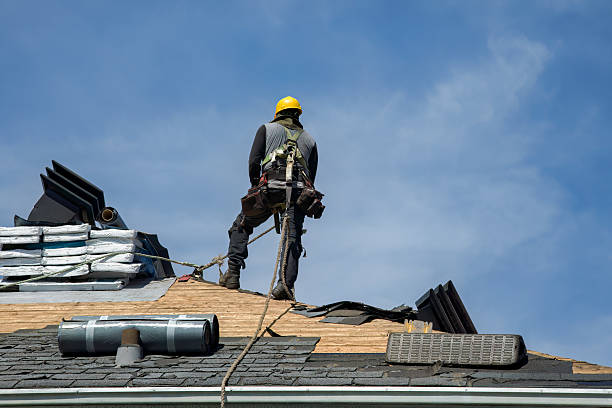 Professional Flat Roof Repair technician working in Amity, OR
